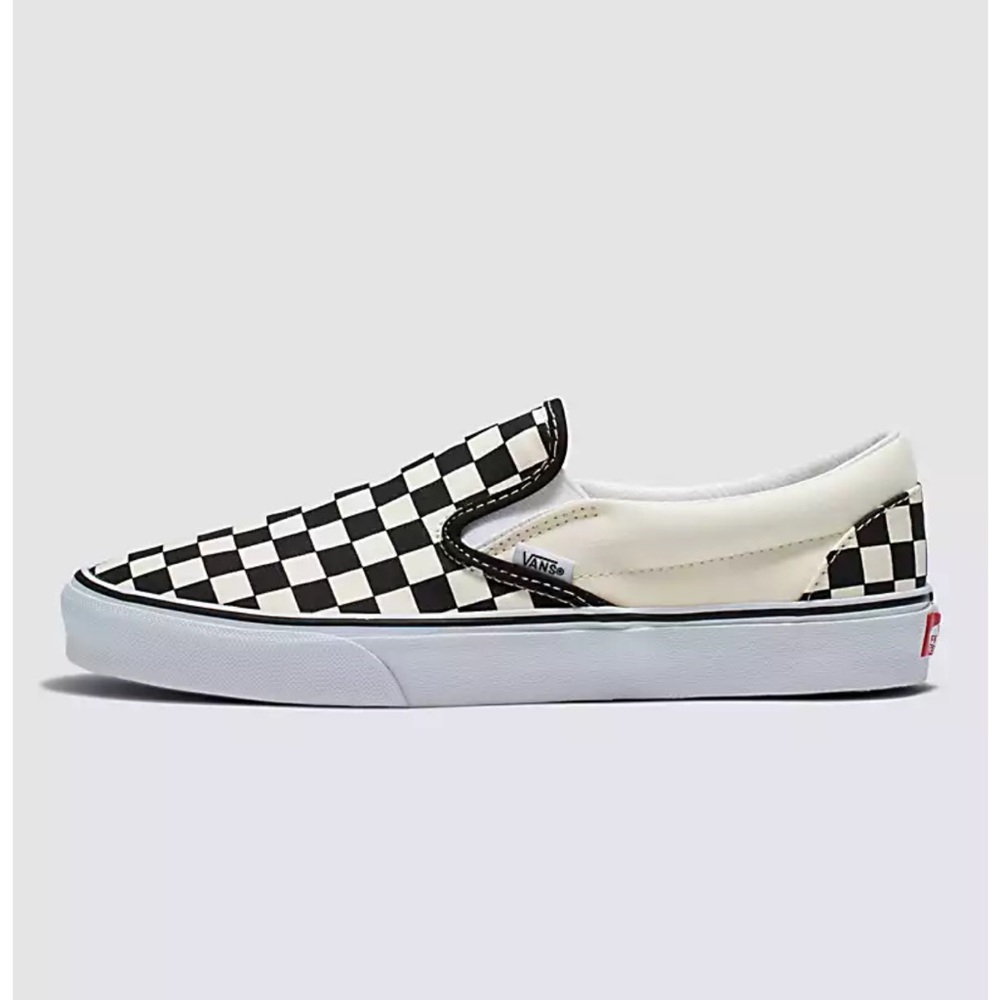 Vans classic slip on checkerboard size 7 womens black and off white